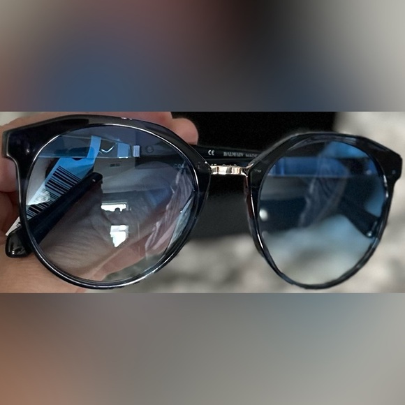 RARE Balmain NWT Women\'s Blue BI 2523 53mm Polarized Sunglasses main image 4
